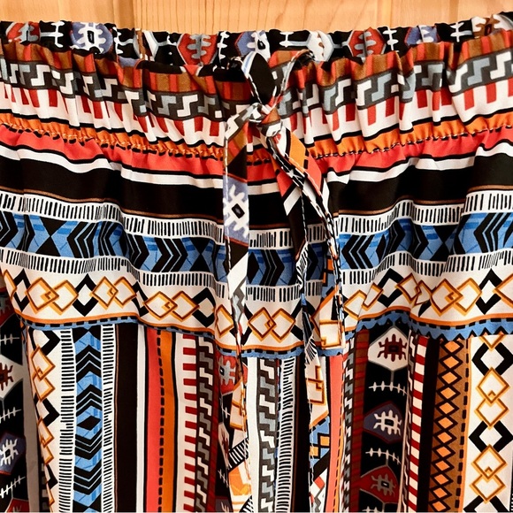 SHEIN Colorful Striped Bohemian Pants Size Large Boho Chic Hippie Hippy Joggers - Picture 8 of 11